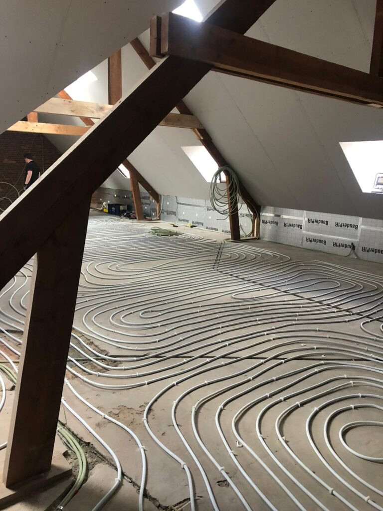 Vloerverwarming door PBI Bouw
